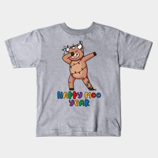 Dabbing Ox, Happy Moo Year 2021 Kids T-Shirt